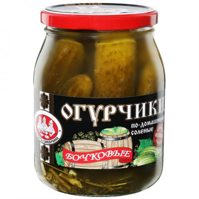 Огурцы "Скатерть-Самобранка" огурчики по-домашнему  бочковые 680гр
