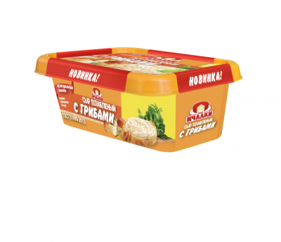 Сыр плавленый "С грибами" в ванночке 45% ТМ "Ичалки" 170гр/16шт