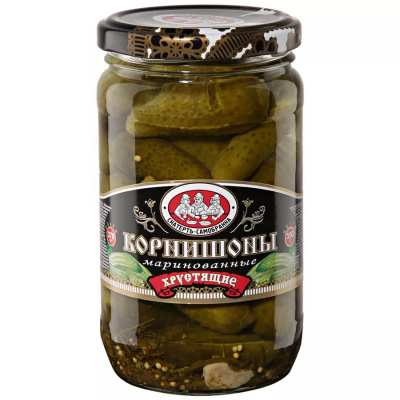 Огурцы "Скатерть-Самобранка" корнишоны маринованные 350гр