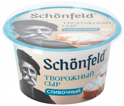 Сыр творожный ТМ "Schonfeld" сливочный  65%, 140г